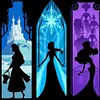 Disney Princess Silhouettes-Full Round Diamond Painting 30*30CM