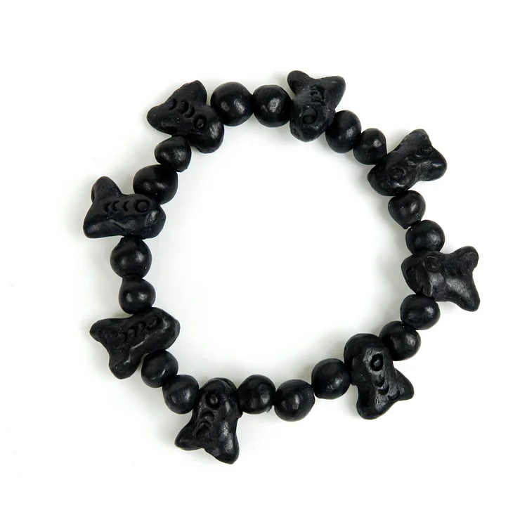 Barro Negro (Mexican Black Clay): Fish Bead Bracelet