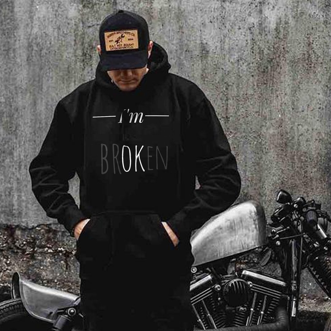 UPRANDY I Am Broken Men's Hoodie -  UPRANDY