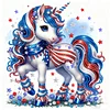 Flag Unicorn - Crystal Rhinestone Diamond Painting