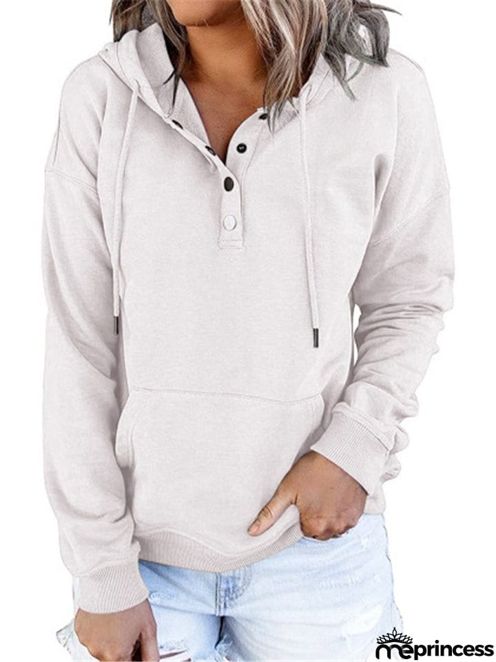 Women's Fashion V Neck Hoodies With Pockets