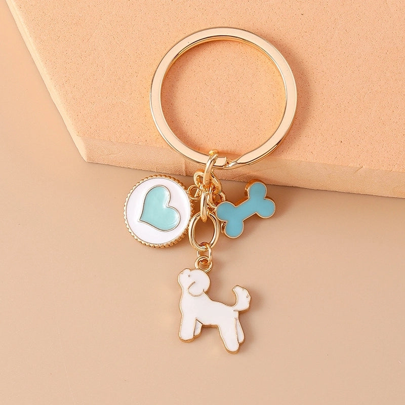 Cartoon Style Cute Commute Penguin Dog Unforgettable Alloy Keychain