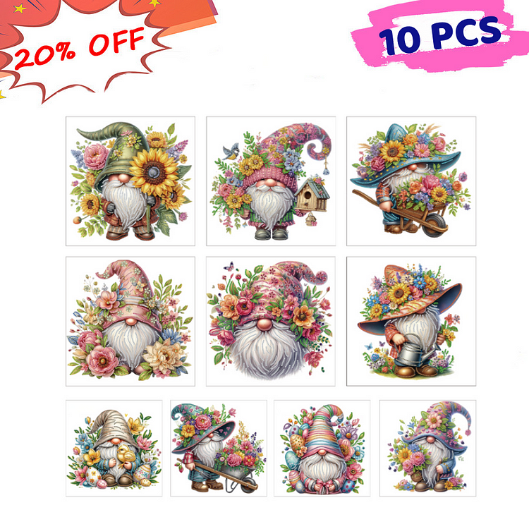 Flower Gnome 30*30CM (Canvas) Special Drill Diamond Painting gbfke