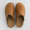 Men's Soft Leather Slippers Plantar Fasciitis Foot and Heel Pain Relief