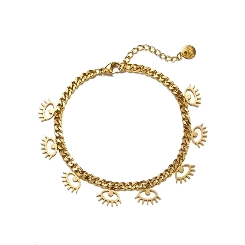 Titanium Steel Minimalist Devil’s Eye Plating Bracelets