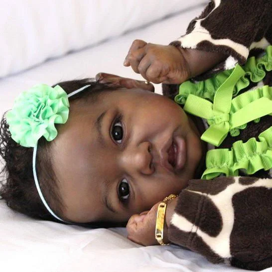 12'' Real Baby Dolls African American Black Silicone Reborn Baby Doll Mini Toddler Girl Hayley -Creativegiftss® - [product_tag] RSAJ-Creativegiftss®