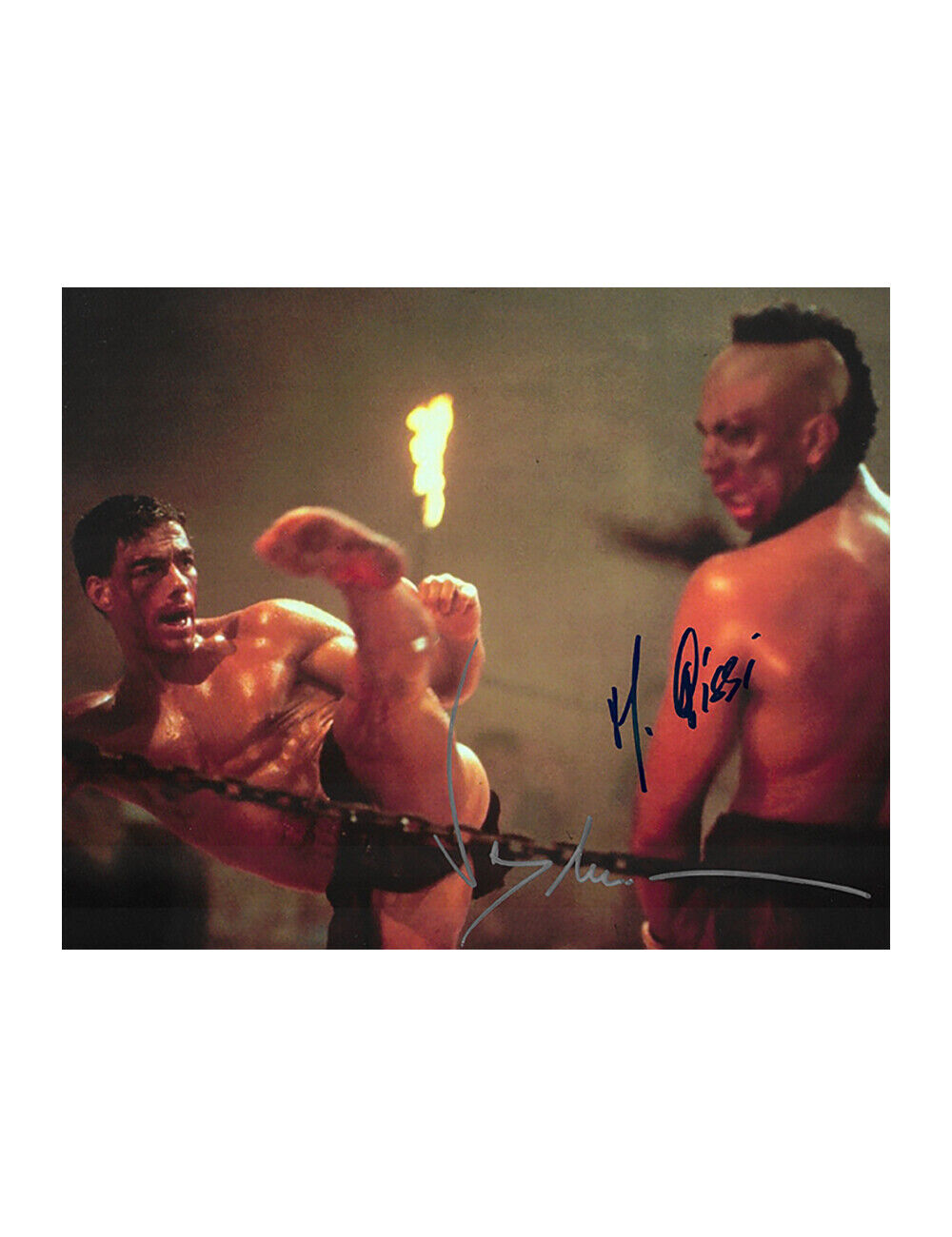 Kickboxer Print Signed by JCVD Jean-Claude Van Damme & Michel Qissi With COA