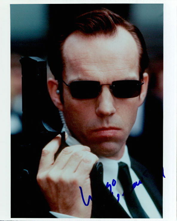 Hugo Weaving The Matrix vintage in-person signed 8x10 Photo Poster painting COA