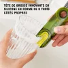 3 en 1 brosse de nettoyage de crevasse de couvercle de tasse