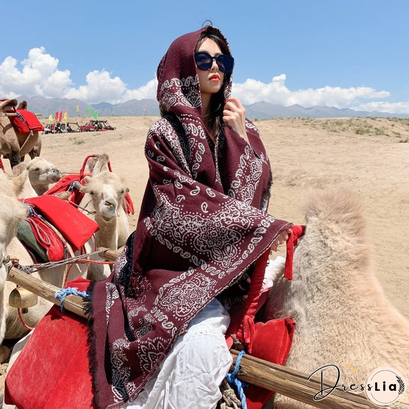 The New Dual-purpose Tibetan and National Style Scarf In Autumn and Winter.