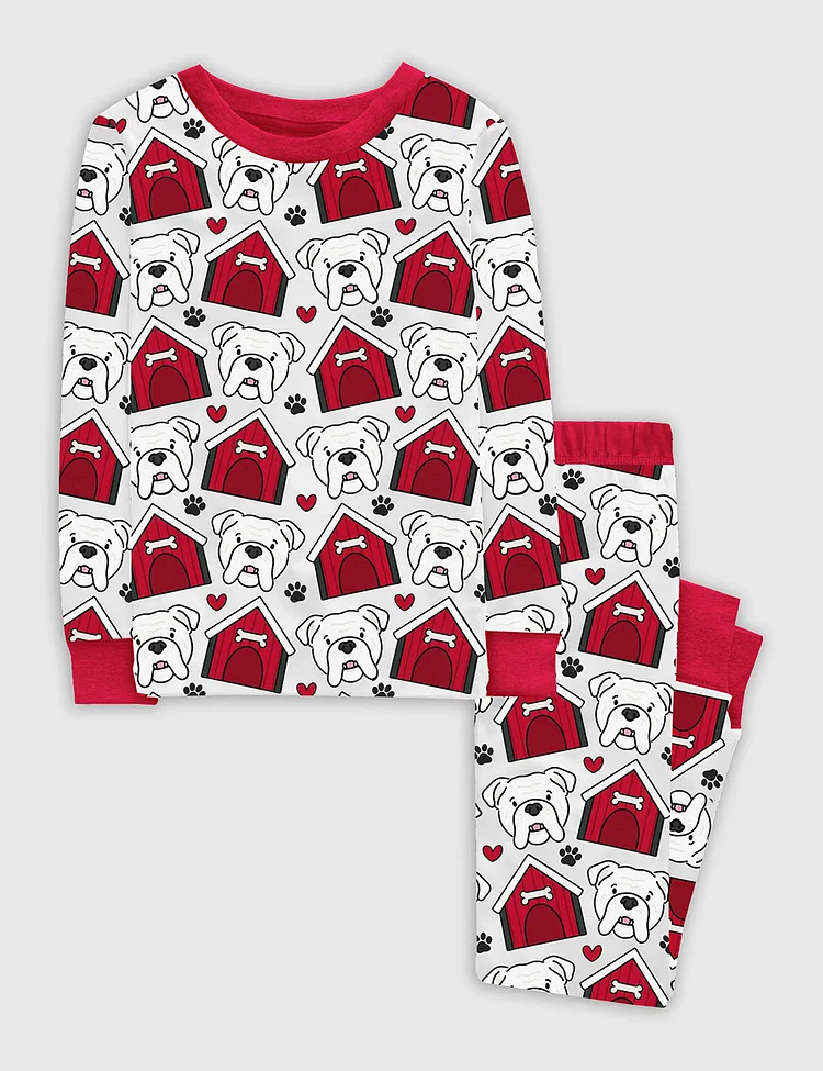 Kid's Georgia Bulldogs Dog House Pajama Set