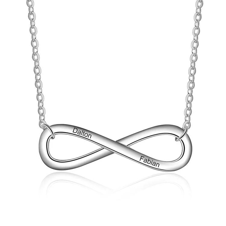 Collier Personnalisé Infini Pour Femme 2 Prénoms