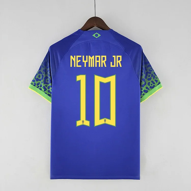 Maillot Brésil Neymar JR 10 Extérieur Coupe du monde 2022