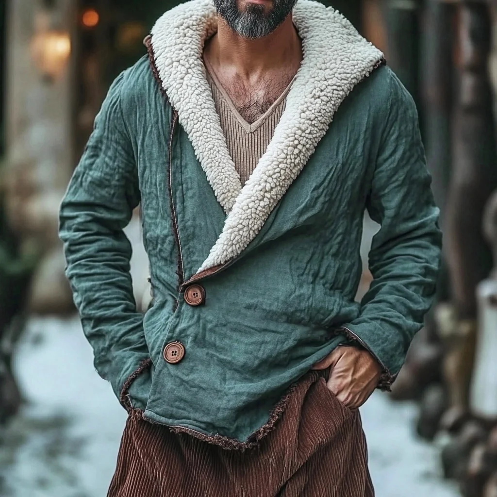 Men's Linen Fleece Hoodie Jacket-inspireuse