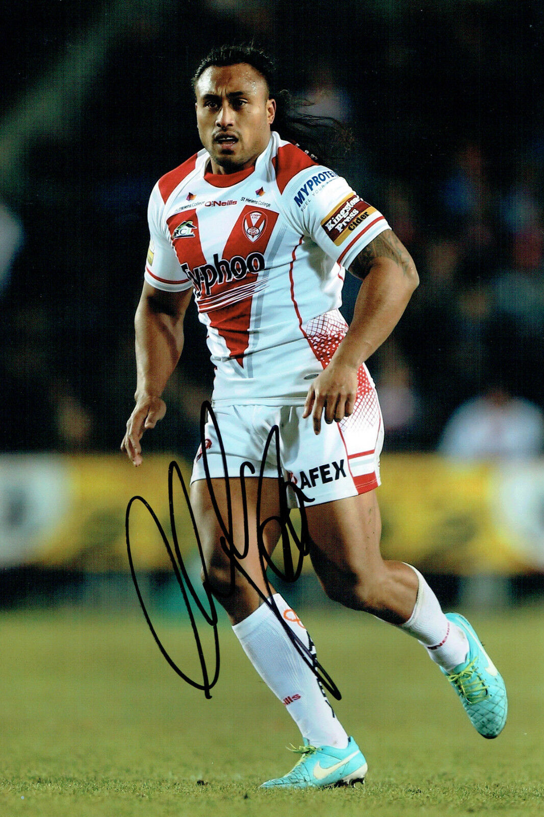 Atelea VEA Signed St Helens Rugby Super League Autograph 12x8 Photo Poster painting AFTAL COA