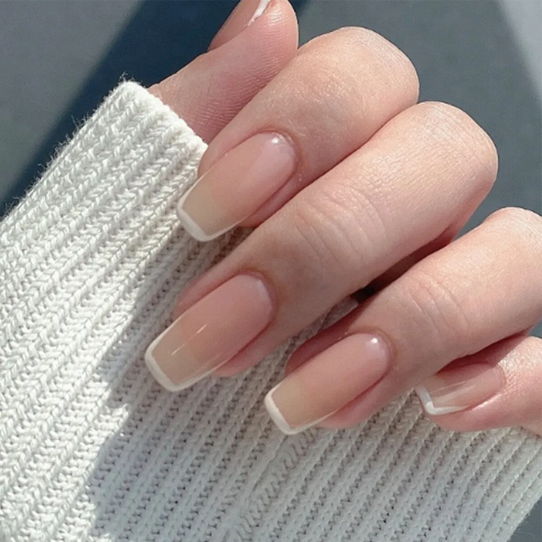 24pcs Light Green Mid-length Ballet Wearable Fake Nails press on Fresh Suitable Girl Woman Summer Decoration Fingernail tips-Nail Inspo