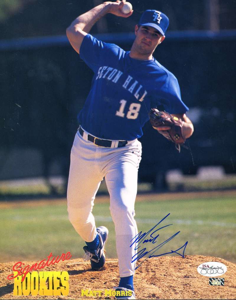 Matt Morris Cardinals Signed 8x10 Photo Poster painting Jsa Cert Sticker Authentic Autograph