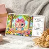 Cartoon Diamond Art Monthly Flip Tabletop Calendar January 2027 - December 2028 Small Desktop Calendar Planner 24 Months for Living Room Bedroom Office Desk Gift Giving