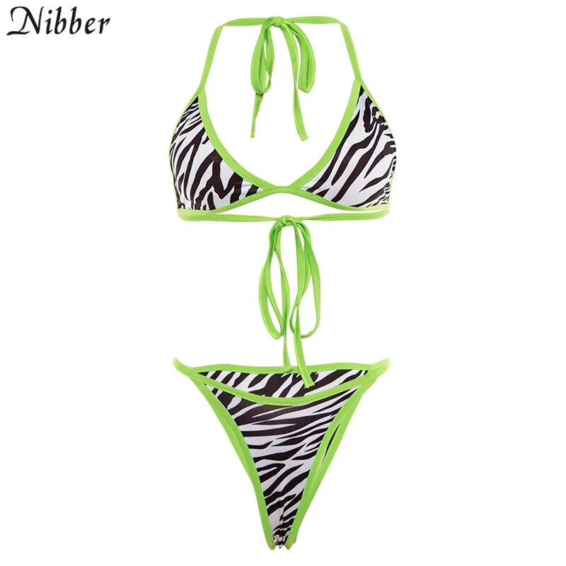 Nibber 2019summer Striped print Sexy camis 2two pieces set 2019fashion hot sale home vacation camis Panties Home wear sexy suits