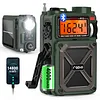 Multifunctional emergency hand-cranked radio with Bluetooth and solar power