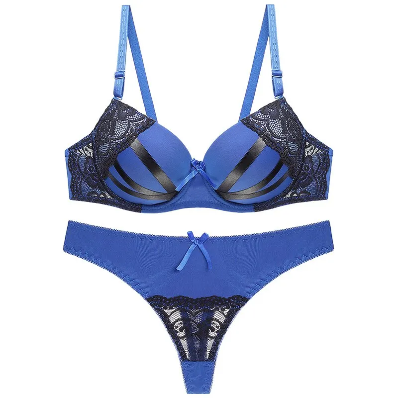 Push Up Bra and Thong Set Underwire Bra Plus Size Underwear Sets Women Hot Brassieres Woman Lingerie 2020 Underwear & Sleepwears