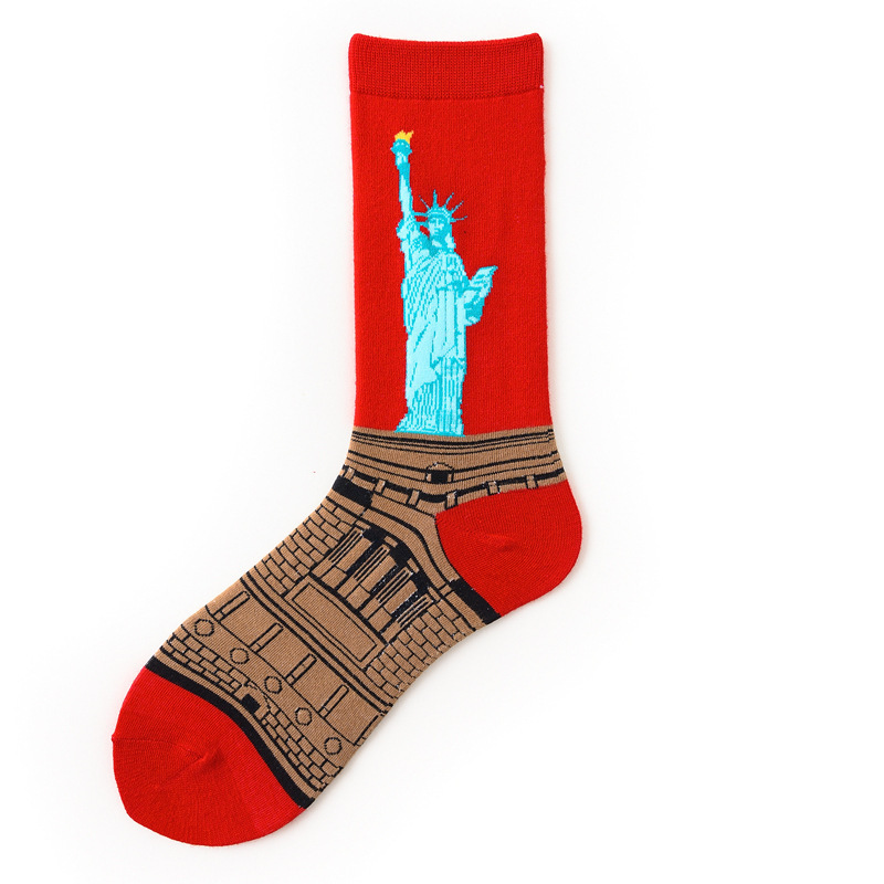 Funny oil painting in tube socks 014