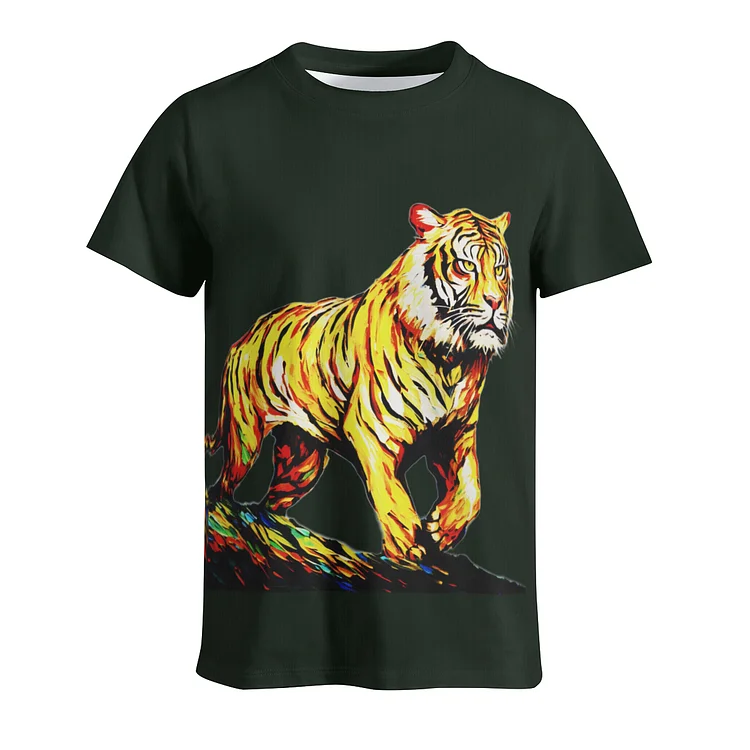 Tiger Shirt Oil Painting Style