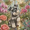 Diamond Painting -5D Full Round Drill Miniature Schnauzer Puppy(40x40cm)