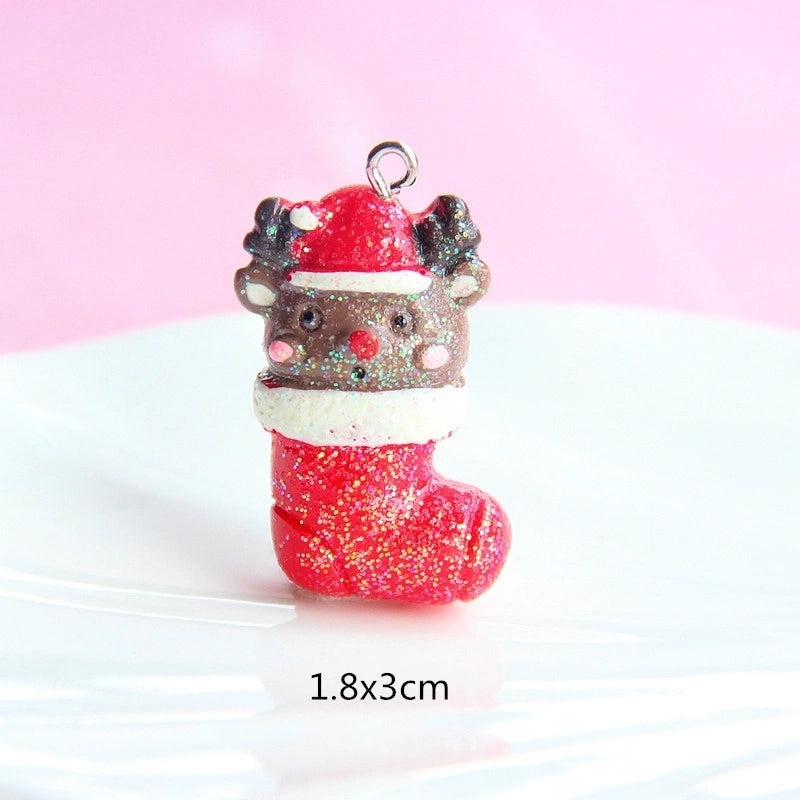1 Piece Resin Christmas Tree Santa Claus Christmas Socks