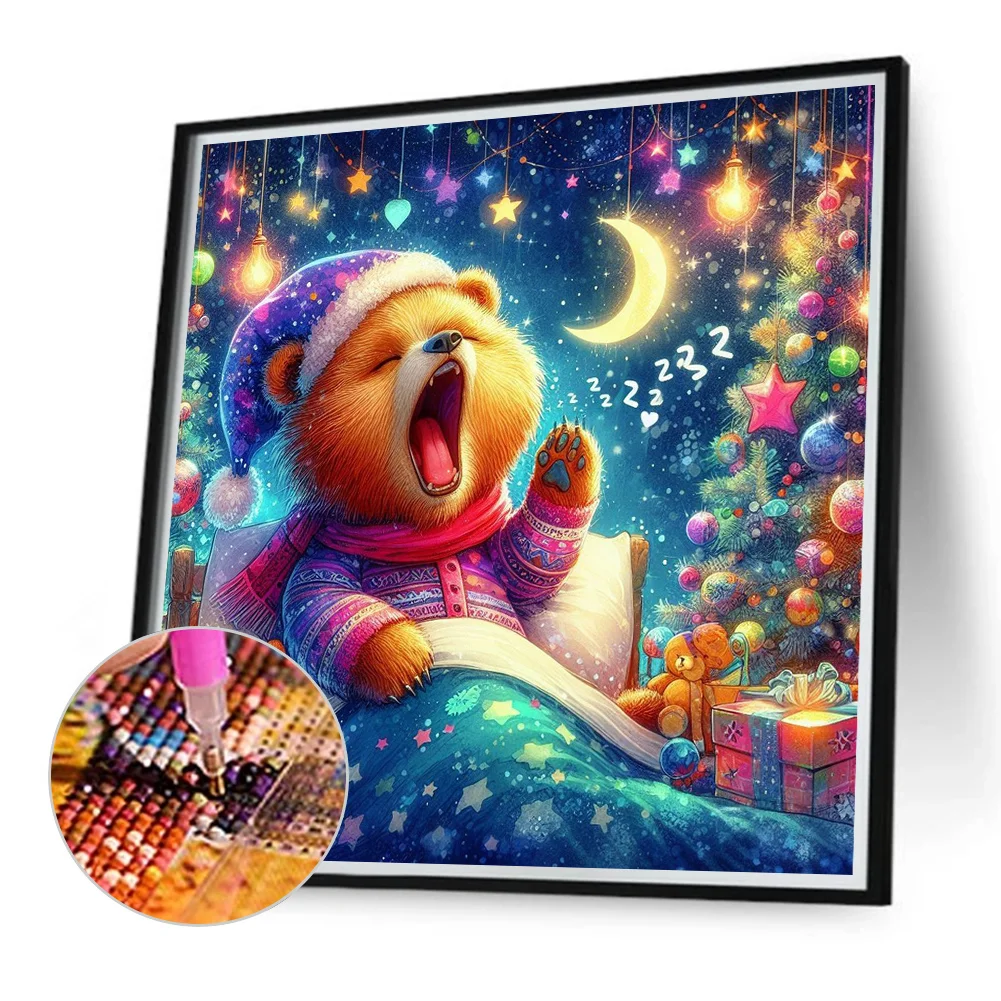 Diamond Painting - Full Round Drill - Sleeping Bear(Canvas|40*40cm)