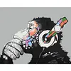 Monkey Listening-Paint by Numbers Acrylic Painting 50*40CM