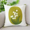 Floral Embroidery Home Living Creative Cushion Pillow Cover