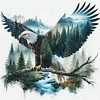 Silhouette Eagle-11CT Stamped Cross Stitch 50*50cm/19.69*19.69in
