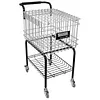 [US Local Warehouse] Foldable Tennis Cart Holds 350 Balls Sports Ball Hopper for Teaching & Court Use