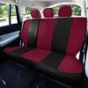FH Group Car Seat Covers Full Set Cloth,Universal Fit combo,Washable Automotive Seat Covers,Low Back Front Seat Covers,Airbag Compatible,Split Bench Rear Seat for SUV,Sedan,Van Burgundy