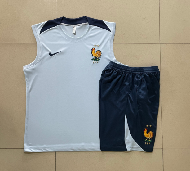 2024 France Training Kit Vest Football T-Shirt Thai Quality