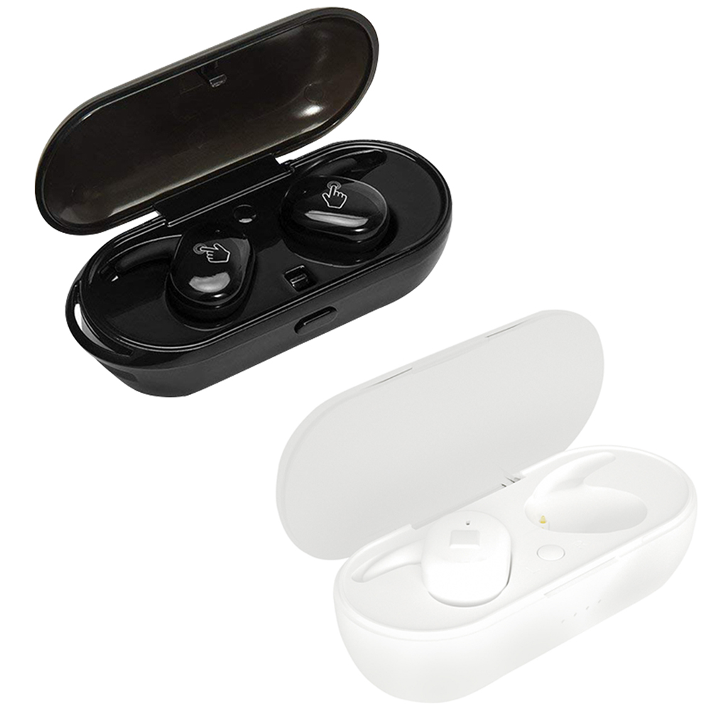 

Y30 Bluetooth 5.0 Mini In Ear Earphones TWS Earbuds with Charging Case Mic, White, 501 Original