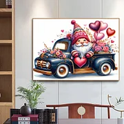 Diamond Painting - Full Round - Valentine's Day Float Gnome (40*30CM)