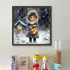 Girl-14CT/18CT Stamped Cross Stitch 50*50cm/19.69*19.69in