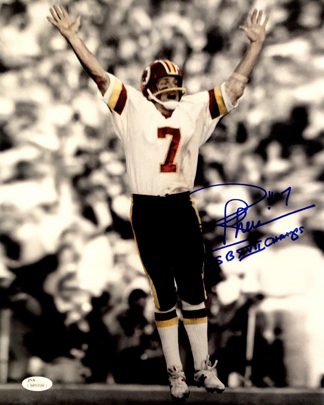 Joe Theismann Signed Washington Redskins 11x14 Photo Poster painting JSA WP93508 w/ Inscription