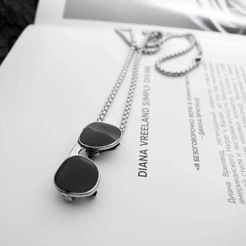 Hip-Hop Sunglasses Alloy Titanium Steel Enamel Unisex Necklace