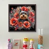 Poppy Puppy-11CT Stamped Cross Stitch 45*45cm/17.72*17.72in