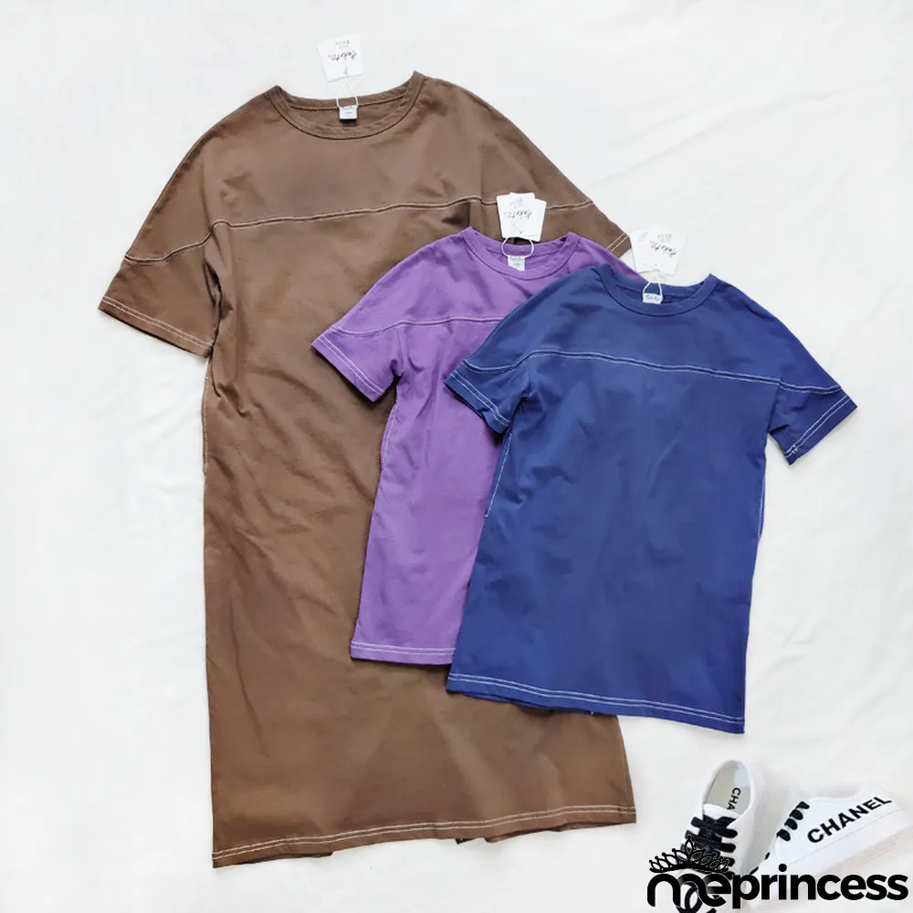 Parent-child Wear Girl Spring Summer Casual Loose Knitting Dress