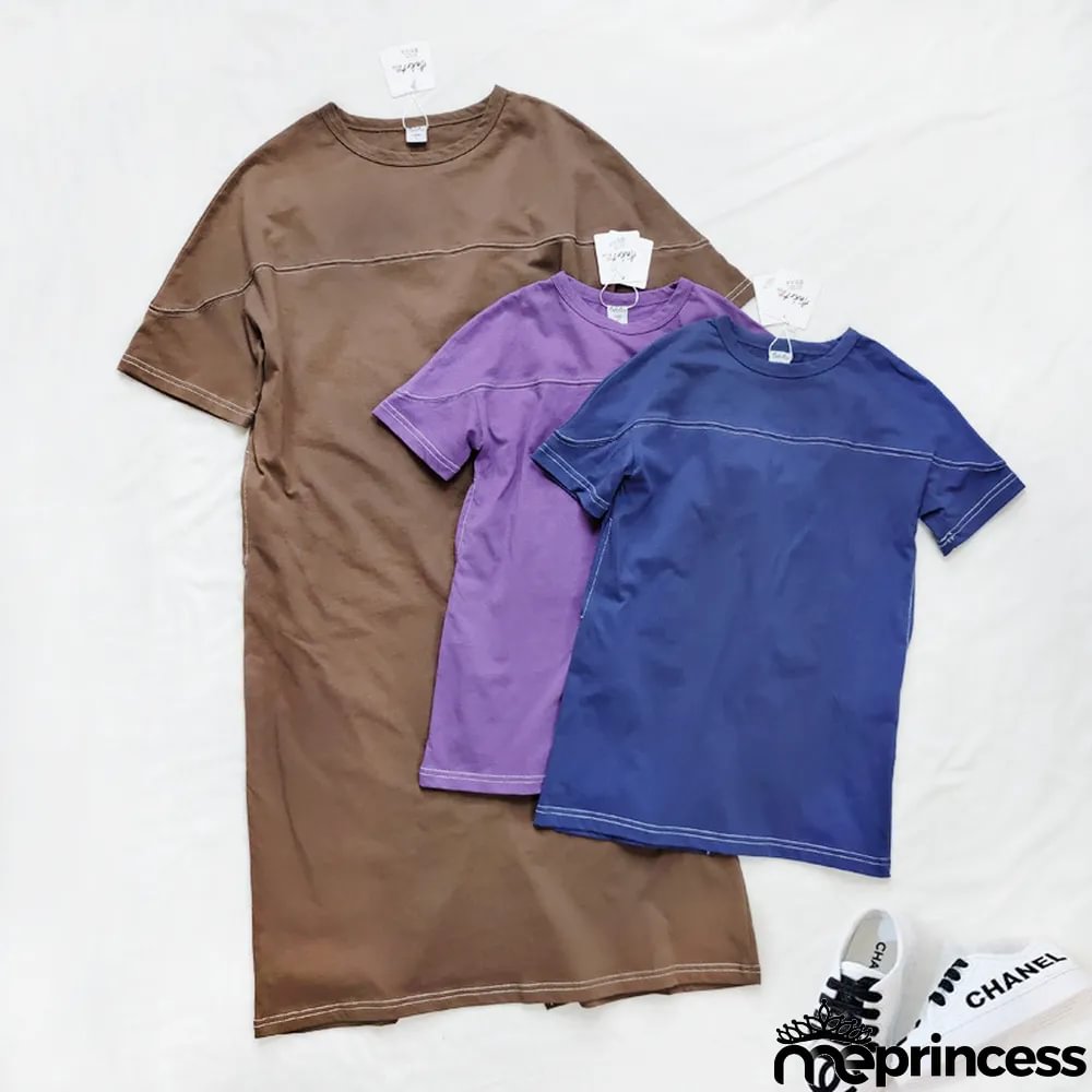 Parent-child Wear Girl Spring Summer Casual Loose Knitting Dress