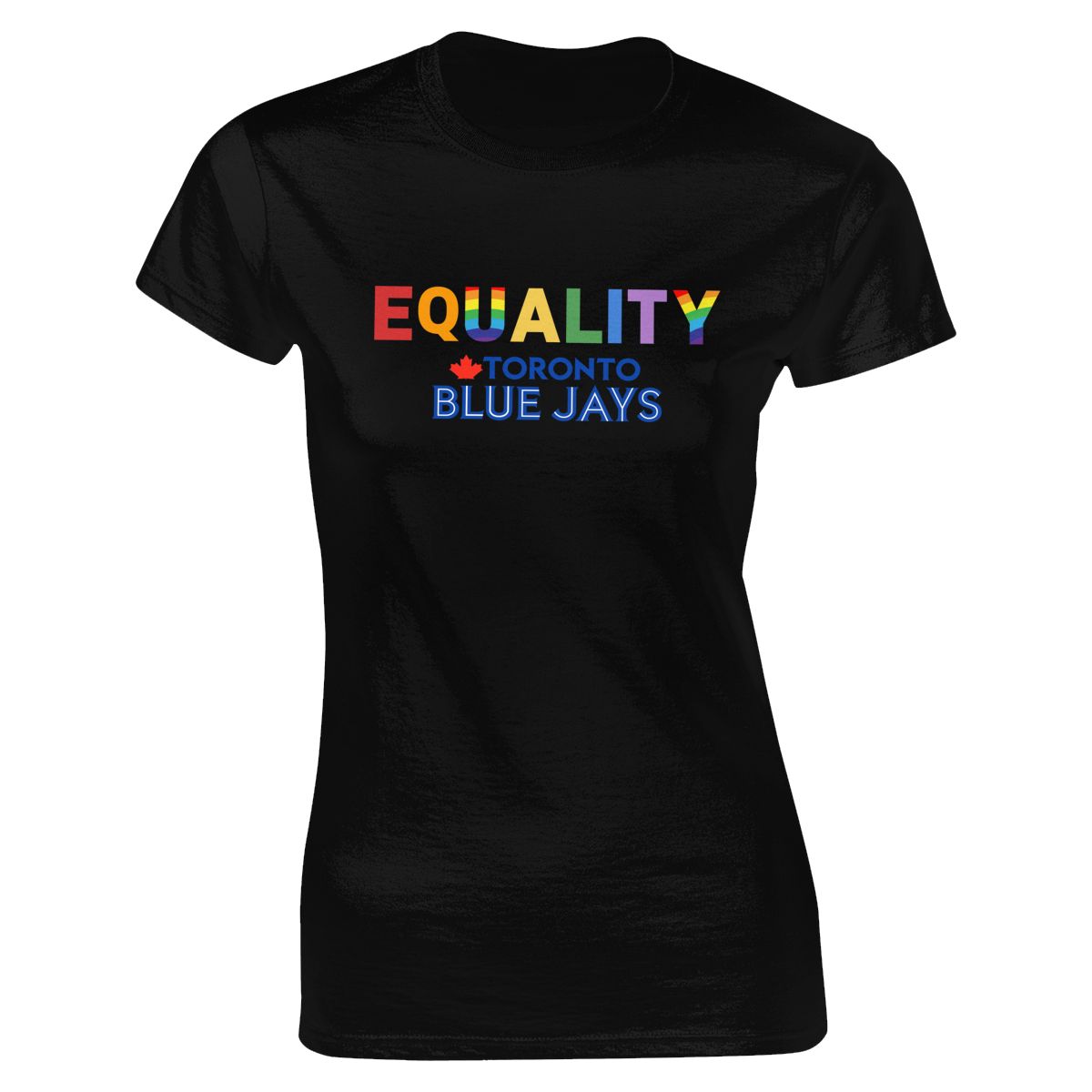 Toronto Blue Jays Rainbow Equality Pride Women's Crewneck T-Shirt