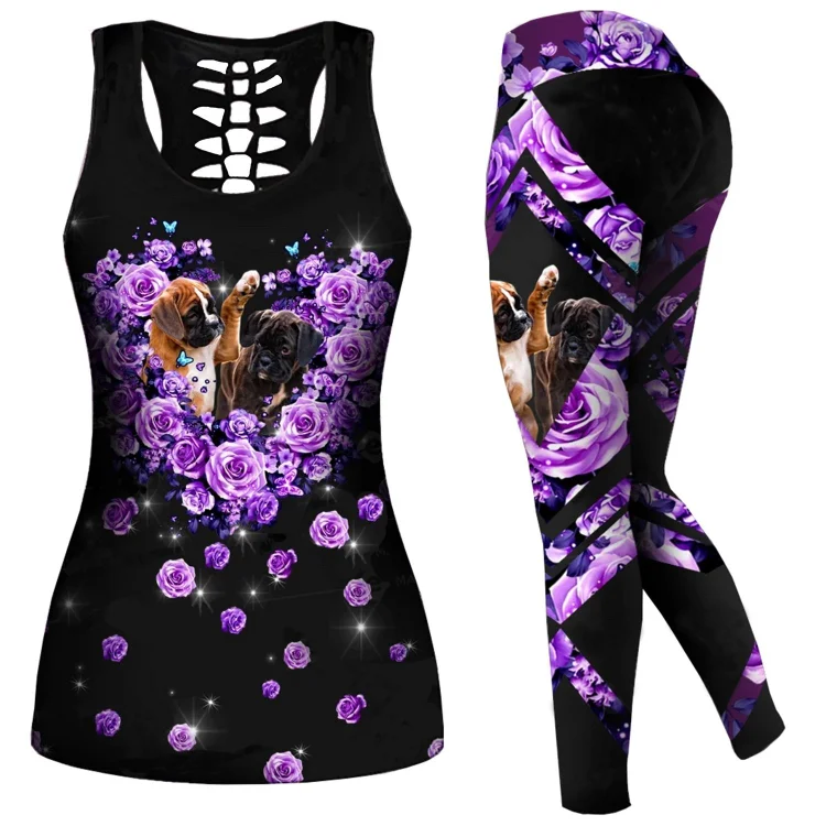Boxer Flower Combo Tank + Legging