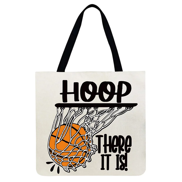AL™ Basketball Printed Shoulder Shopping Bag Casual Large Tote Handbag-011227-Annaletters