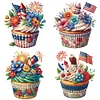 (Multi-Style)Independence Day Cake-Partial Special Shaped Diamond Painting 30*30CM