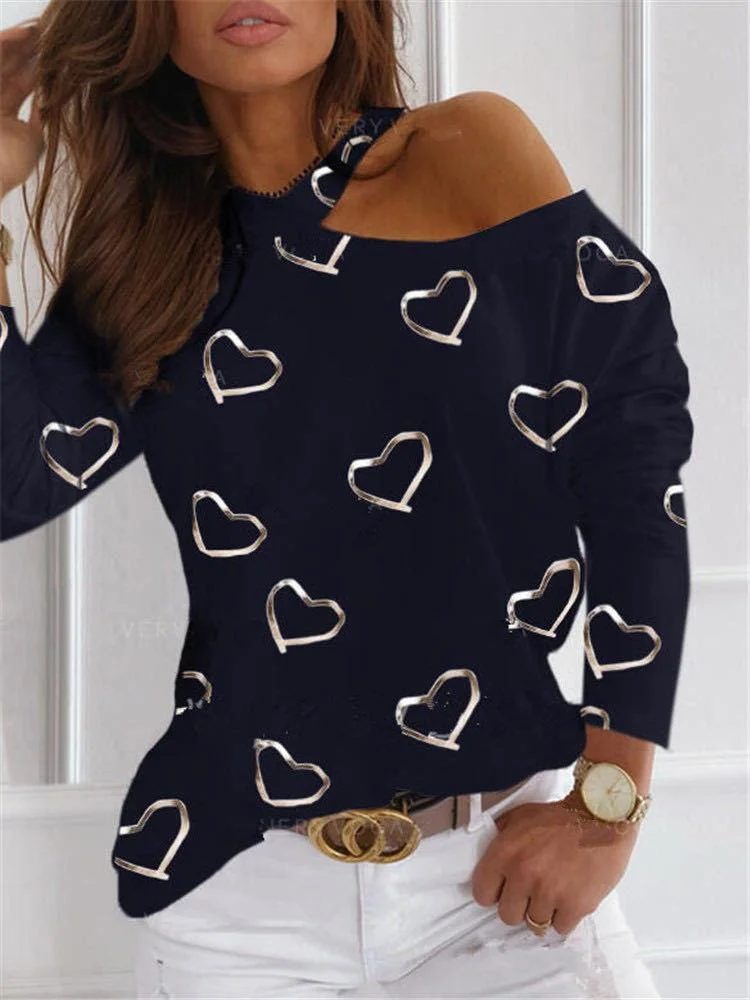 Women One Off-shoulder Casual Top