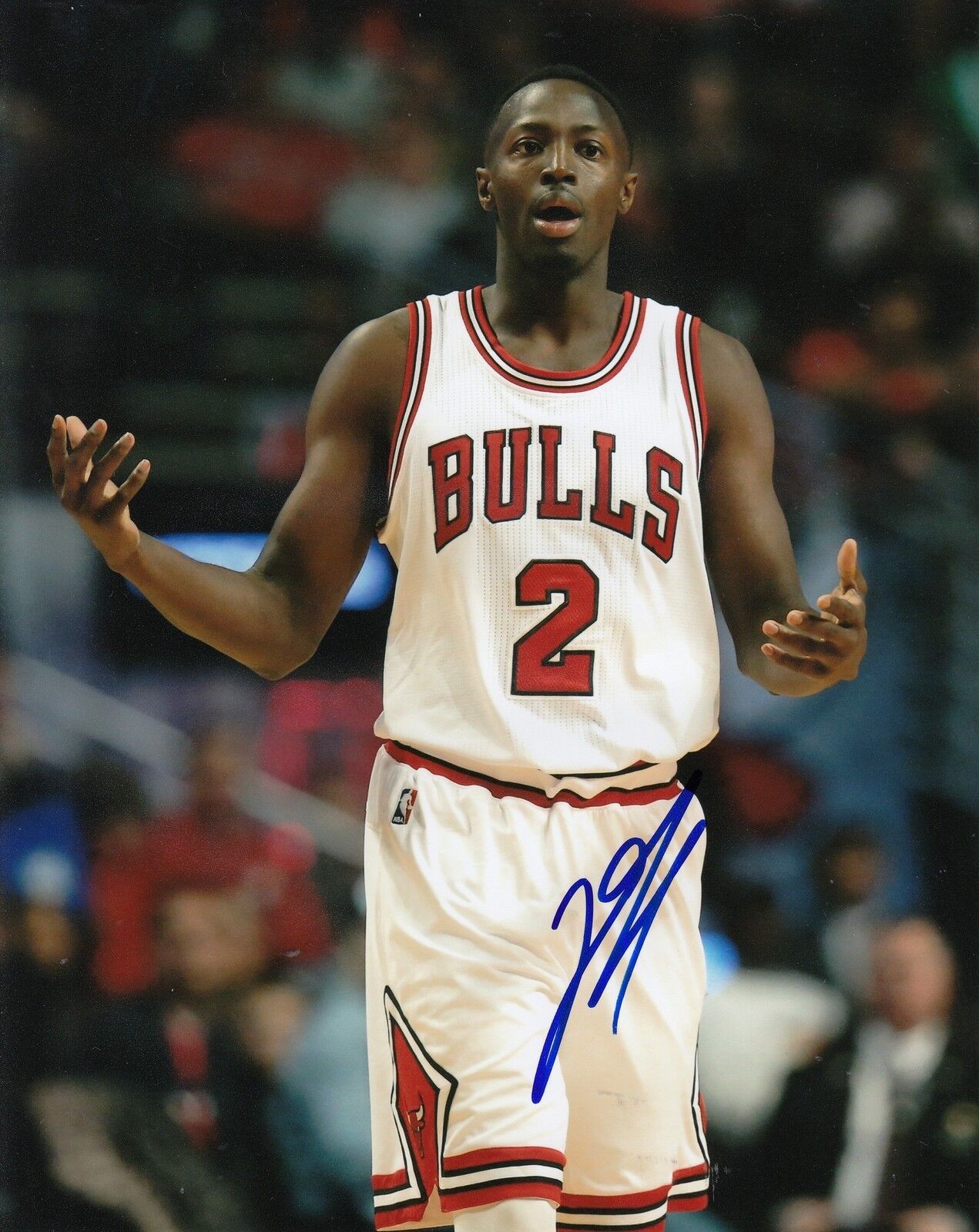 JERIAN GRANT signed (CHICAGO BULLS) autographed BASKETBALL 8X10 Photo Poster painting W/COA #3